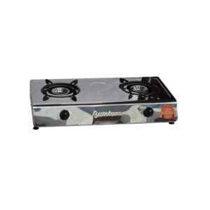 Ramtons RG/538 - Double Burner Gas Cooker - Silver