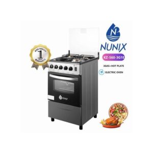 Nunix Free Standing 3 Gas+1 Electric Cooker With 60L ELECTRIC Oven