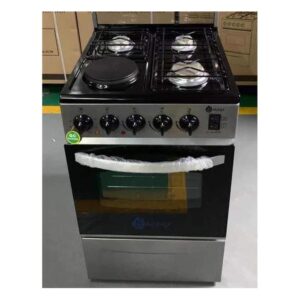 Nunix 60x60 Free Standing 3gas +1 Electric Hotplate Oven Gas Cooker