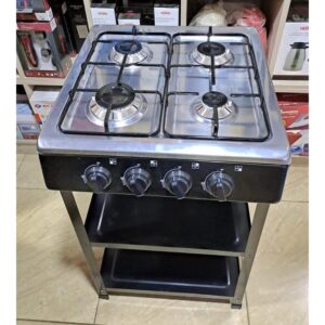 4 Gas Burners Standing Cooker With Shelves