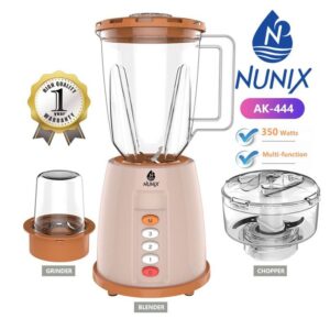 Nunix 3 In 1 Blender, Grinder & Chopper Model AK-444 ,