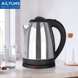 AILYONS FK-0301 Stainless Steel 1.8L Electric Kettle-Black