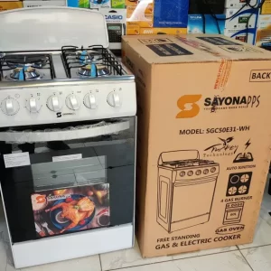 Sayona Standing GAS COOKER 3 GAS+1 ELECTRIC +GAS OVEN SG50E31-WH White M