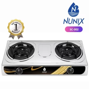 Top Quality Nunix 2 Burner Table Top Gas Cooker Stainless Steel