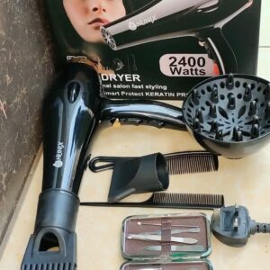 Nunix 2400Watts Hair Blow Drier-Blowdry Hair Straightener - Black