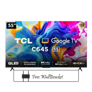 TCL 55-Inch C645 QLED 4K HDR Smart Google TV – 55C645