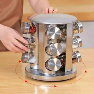 12hole spices jar rotating stand