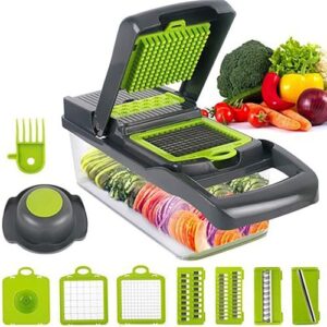 Generic Vegetable Slicer 8 Interchangeable Blades Chopper Dicer And Grater