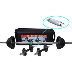 Generic Gym Equipment Weight Lifting 50KG Barbell Dumbbell Set