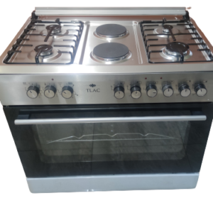 TLAC Standing Cooker, 90cm X 60cm, 4 + 2, Electric Oven, Half Inox