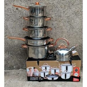 Yimeitai 12pc Stainless Steel Yimeitai Cookware Set available at Topwave Mombasa