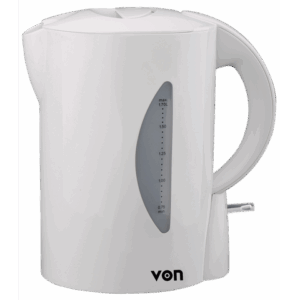 Von VSKC17BVW 1.7L Corded Kettle 2200W - White available at Topwave Mombasa