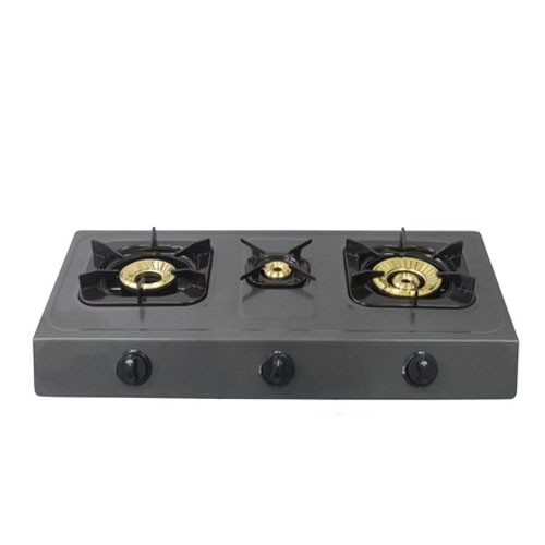 MIKA Gas Stove, Non-Stick, Double Burner, Grey available at Topwave Mombasa