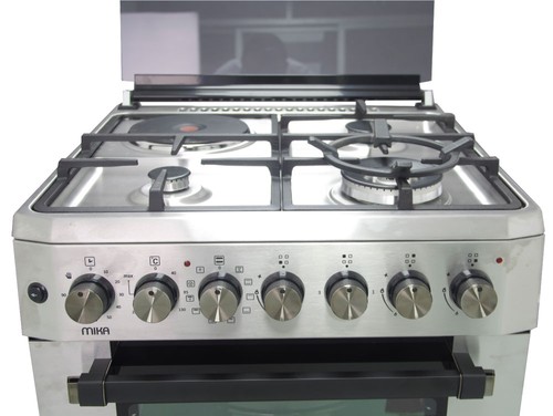 MIKA Standing Cooker, 60cm x 60cm, 3 Gas Pool Jet Burners (1 Wok) + 1 RAPID Hot Plate available at Topwave Mombasa