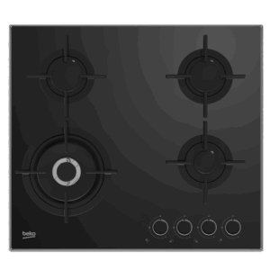 Beko HQAW 64225 SX 4 Gas Built In Hob - 60CM, Stainless Steel available at Topwave Mombasa