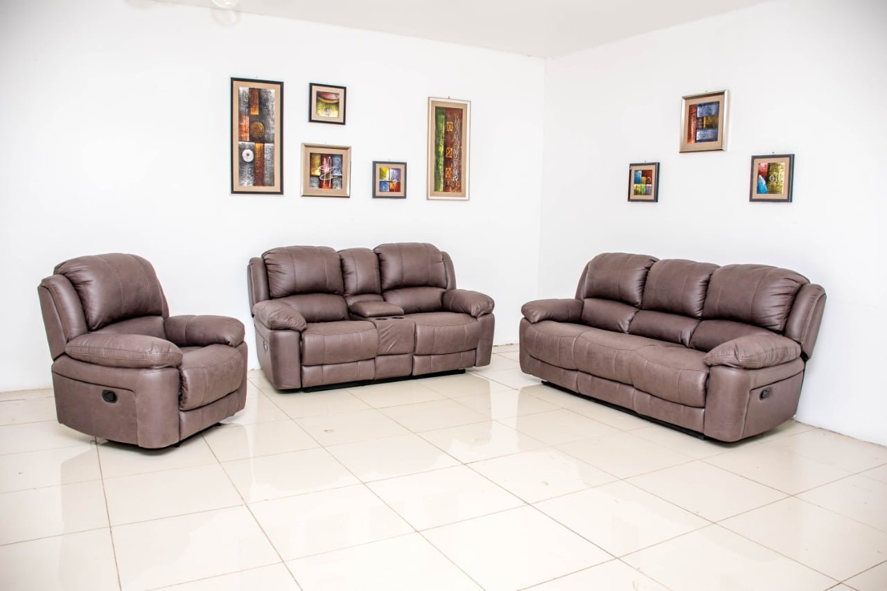 Full Recliner Sets (3-2-1 Suite)Combo 6-Seater + Free Coffee Table available at Topwave Mombasa